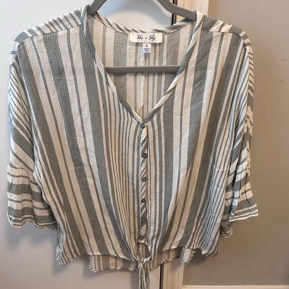 striped blouse